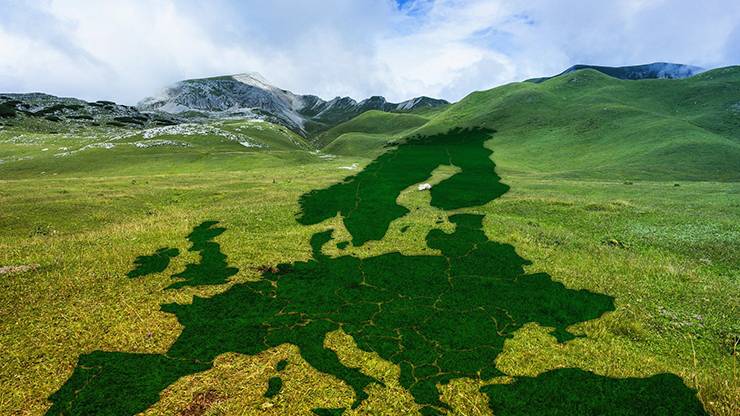 mappa europa prato verde