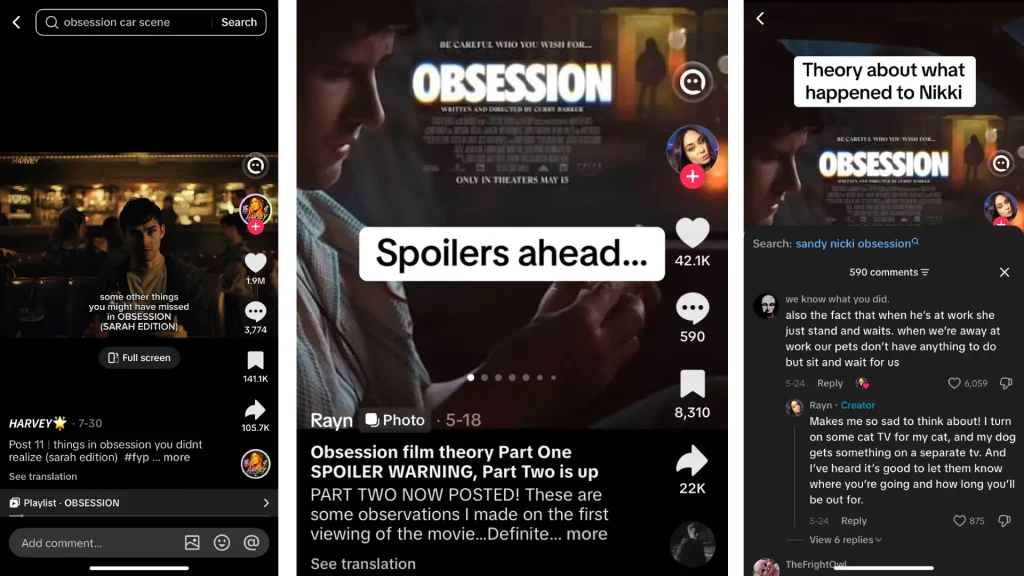 Dibattiti su TikTok riguardo Obsession